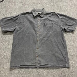 Vintage Grey Big Dog Button-Up Short Sleeve